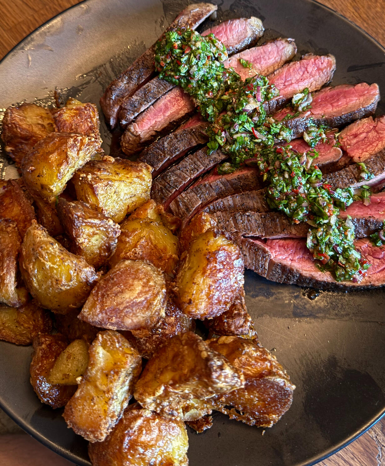 Steak with roasted potatoes